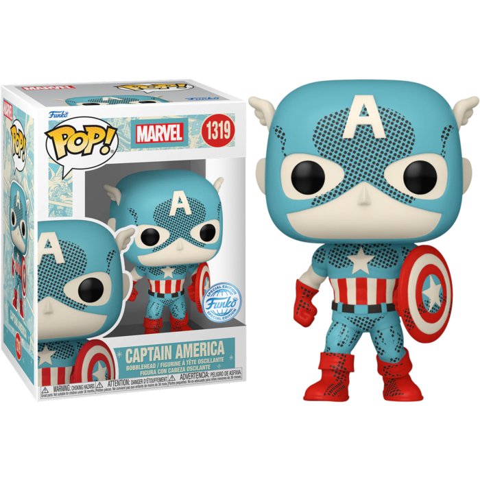 Pop! Marvel: D100 - Retro Captain America (Exc)