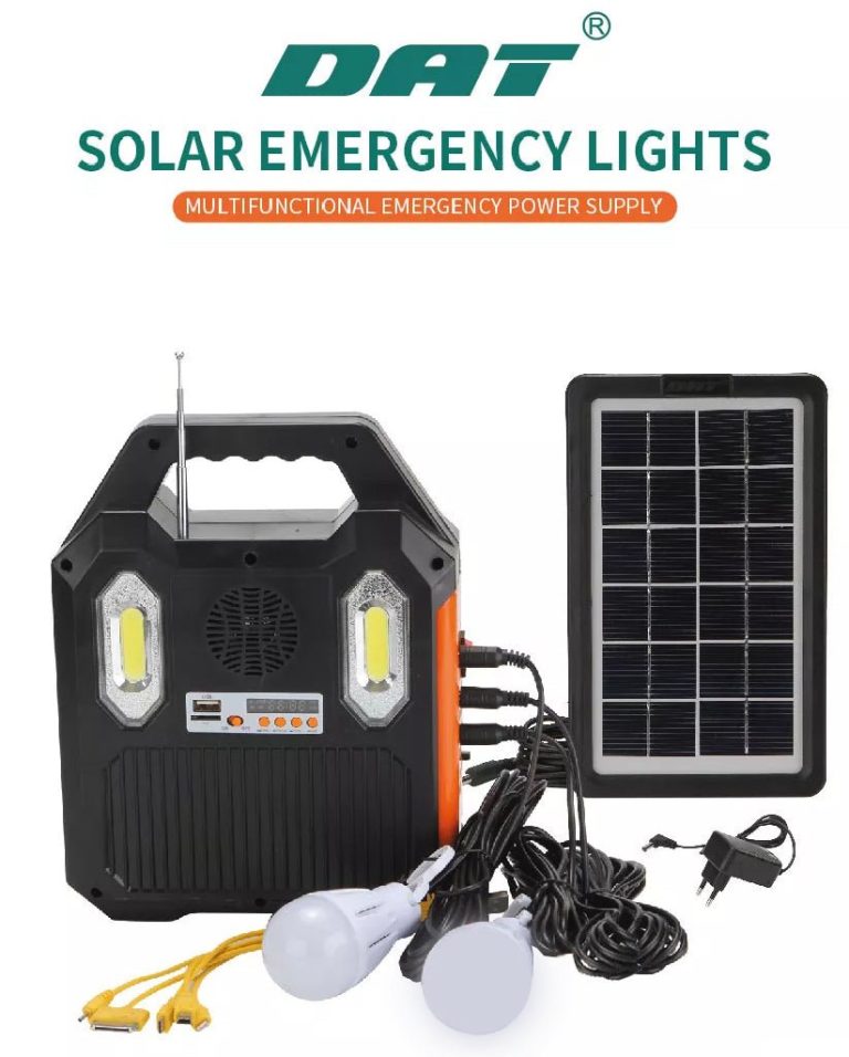 Portable Solar Power Lighting & Charging System with 2 Bulbs for Camping Picnic Home and Outdoors with MP3 & Radio