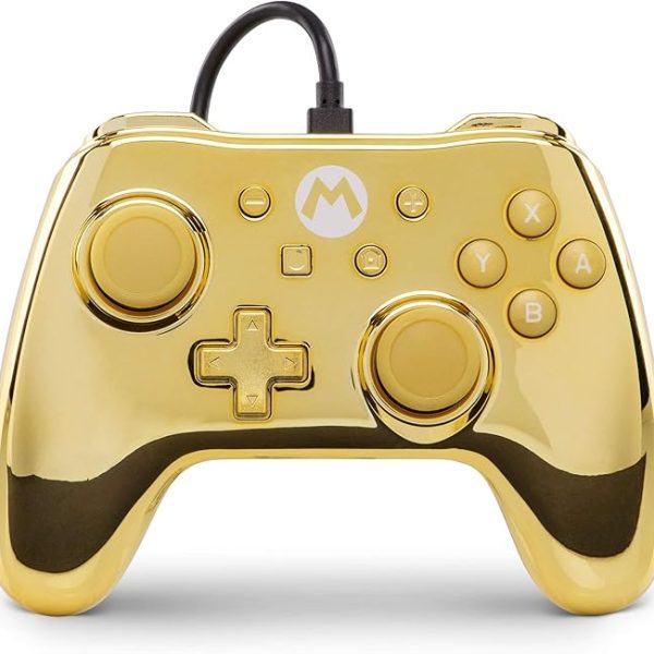 PowerA Enhanced Wired Controller for Nintendo Switch - Chrome Mario