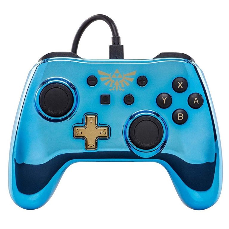 PowerA Enhanced Wired Controller for Nintendo Switch - Chrome Zelda