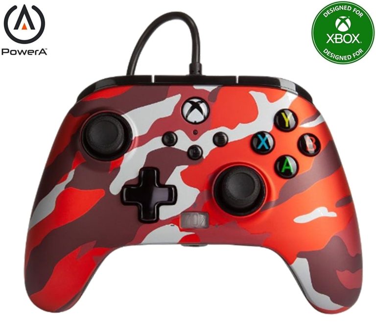 PowerA Enhanced Wired Controller For Xbox - Metallic Red Camo