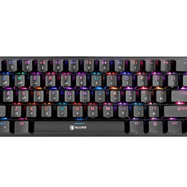 Sades Firegun Shield Mini Mechanical Keyboard " Support Arabic "