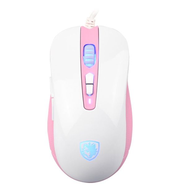 Sades Musket Gaming Mouse - White & Pink -S15