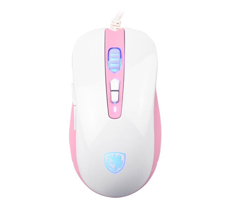 Sades Musket Gaming Mouse - White & Pink -S15