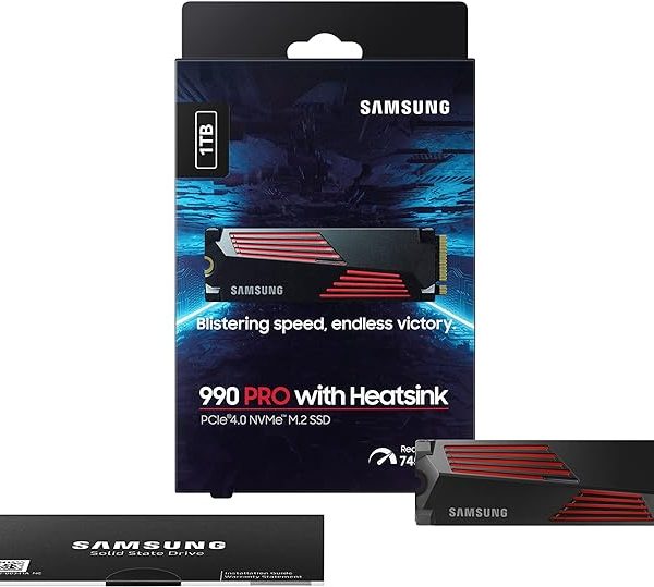 Samsung 990 Pro with heatsink PCle 4.0 NVMe M.2 SSD 1TB