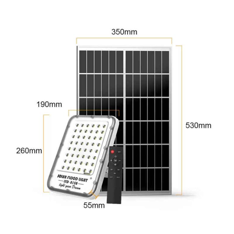Solar System Model LYD-8150, Panel power 25W with 1200 Lumen & 3.2V 20Ah Battery