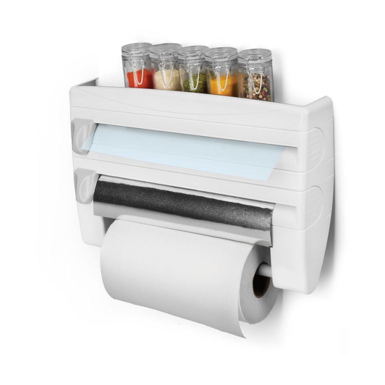 Space Saving Kitchen Roll Holder with Easy Installation, Storage Space and High Quality Material