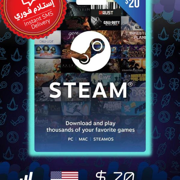 Steam Gift Card $20 (Instant SMS Delivery)
