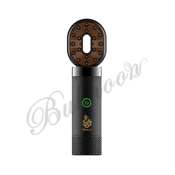 Stylish Bukhoor Incense Burner & Infuser with Comb for Fragrant Hair - Black