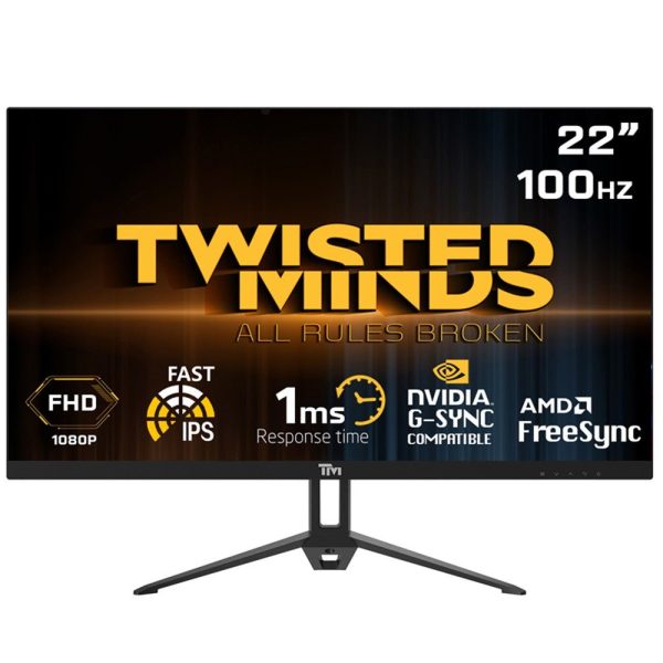 Twisted Minds TM22FHD100IPS 22" FHD IPS, 100Hz, 1ms Gaming Monitor - Black