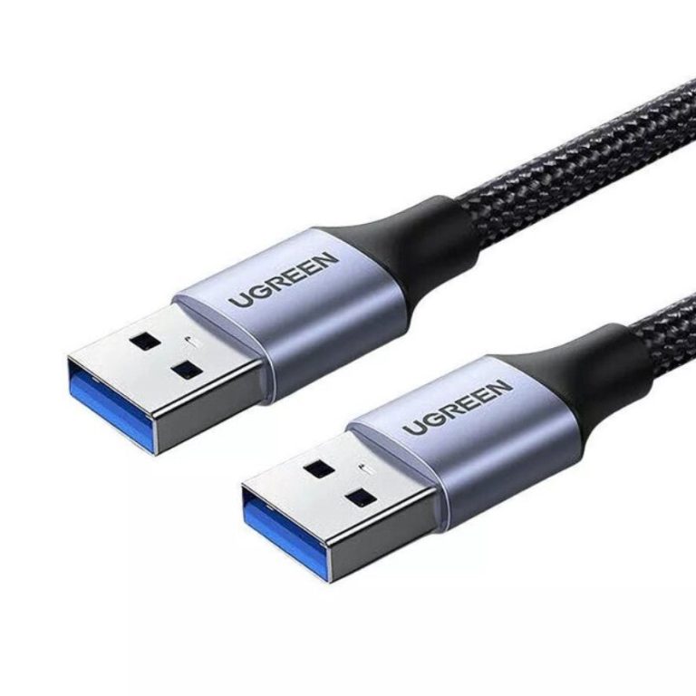 UGREEN USB-A Male to USB-A Male USB 3.0 Alu Case Braided Cable 2m (Black) 80791-US373
