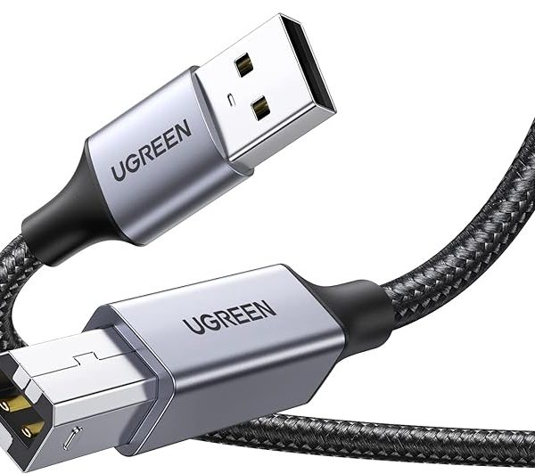 UGREEN USB-A Male to USB-B 2.0 Printer Cable Alu Case with Braid 3m (Black) 80804-US369