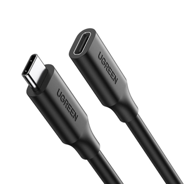 UGREEN USB-C/M to USB-C/F Gen2 5A Extension Cable 1m (Black) 10387-US353
