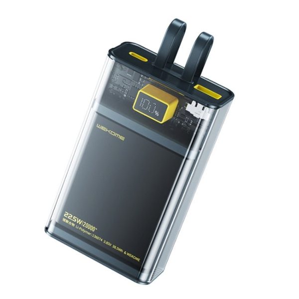 Wekome WP-325 20000mAh Pioneer Series Explore 22.5W Fast Charge Power Bank with Cable - Black
