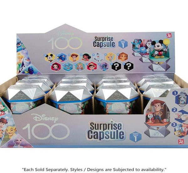 YuMe Disney 100 Suprise Capsules - Series 1 - PDQ (12 Units - Sell Per Piece)