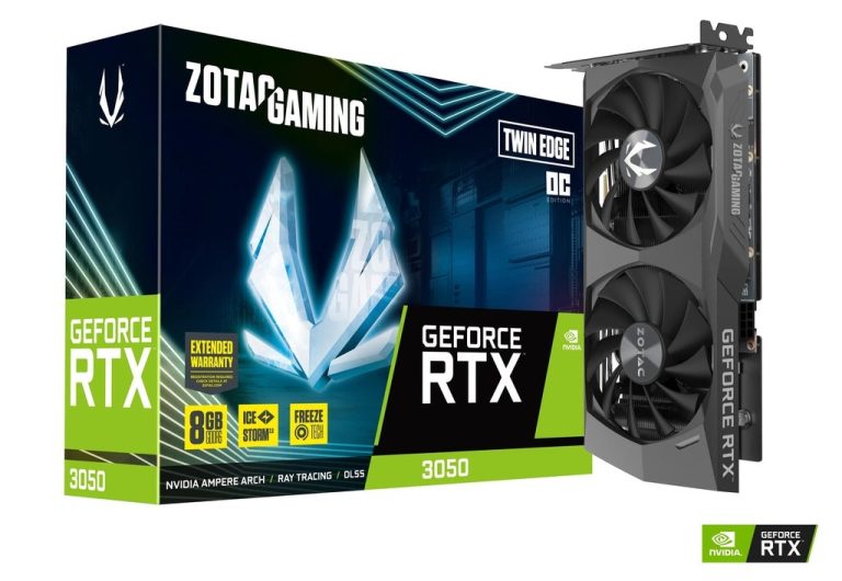 ZOTAC GAMING GeForce RTX 3050 Twin Edge OC 8GB GDDR6 Graphic Card